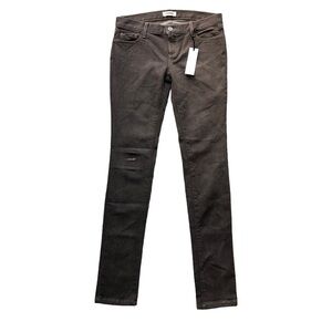 L’AGENCE Brown Distressed Mid Rise Skinny Jeans Size 26